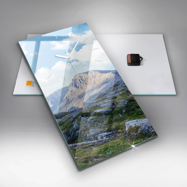 Modern vertical wall clock Rocky Landscape