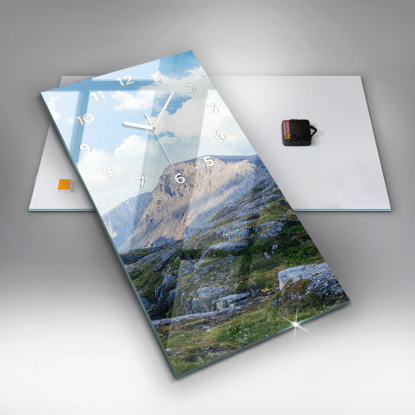 Modern vertical wall clock Rocky Landscape