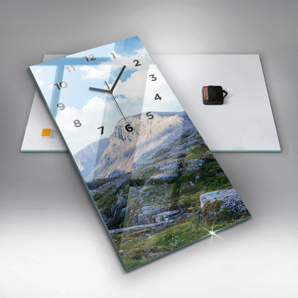 Modern vertical wall clock Rocky Landscape