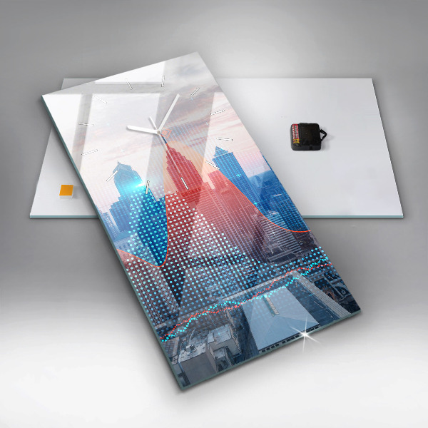 Modern vertical wall clock Skyscrapers in Philadelphia