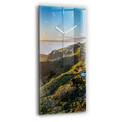 Modern vertical wall clock The Road to San Francisco