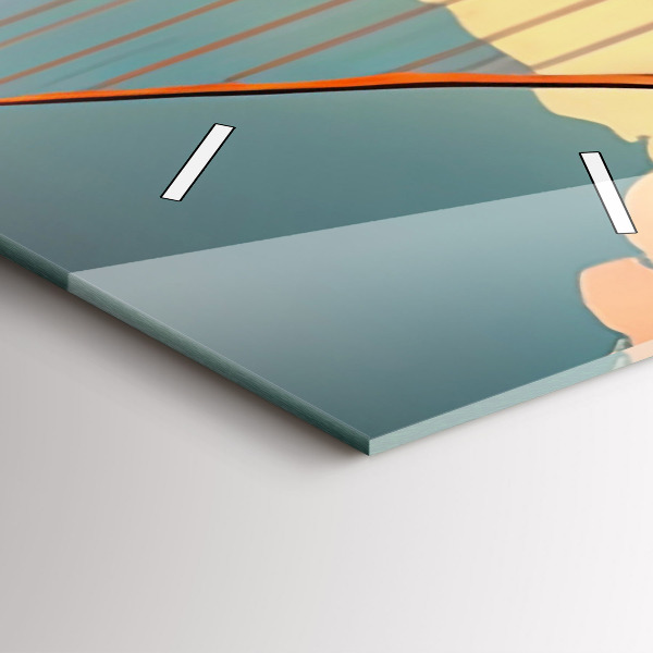 Modern vertical wall clock San Francisco Bridge