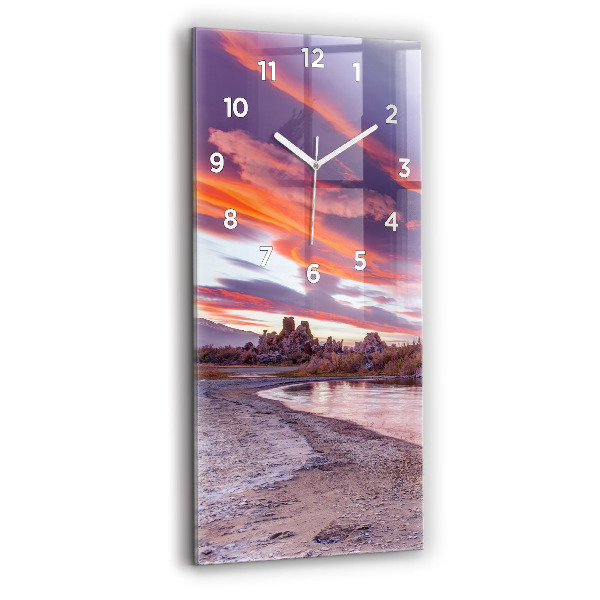 Modern vertical wall clock California Sunrise