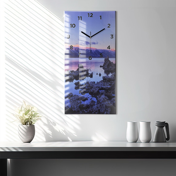 Modern vertical wall clock Lake California