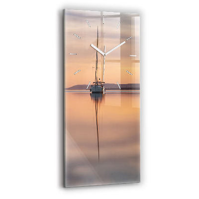 Modern vertical wall clock Lake Balaton USA