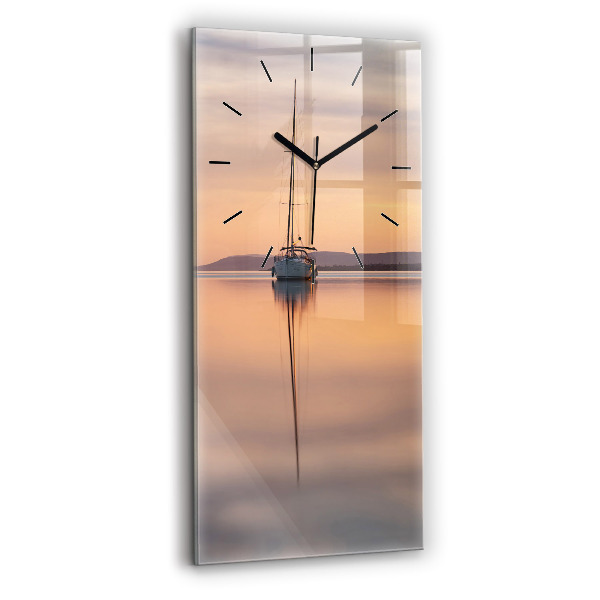 Modern vertical wall clock Lake Balaton USA