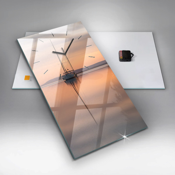 Modern vertical wall clock Lake Balaton USA