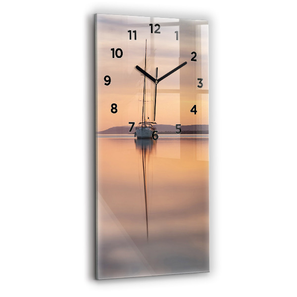 Modern vertical wall clock Lake Balaton USA