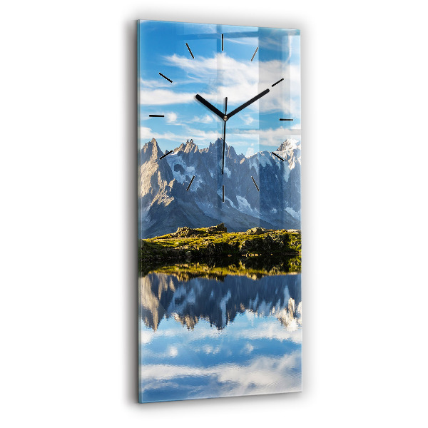 Modern vertical wall clock Chamonix Valley, French Alps