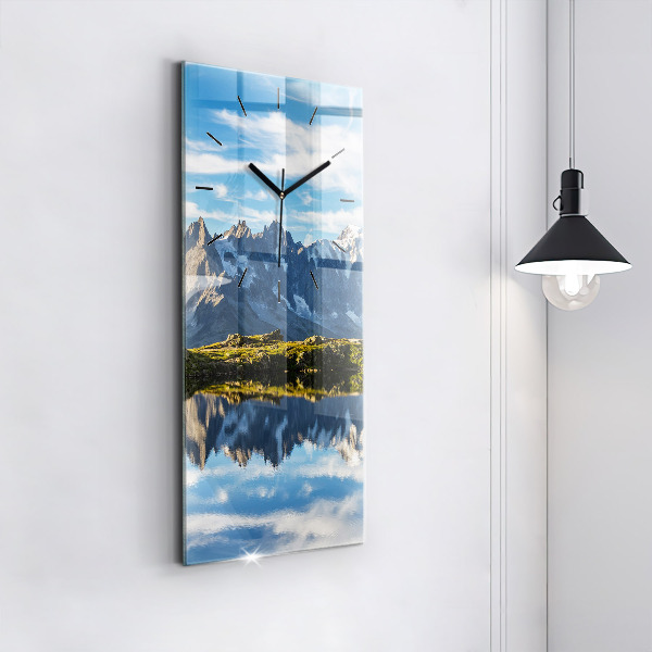 Modern vertical wall clock Chamonix Valley, French Alps