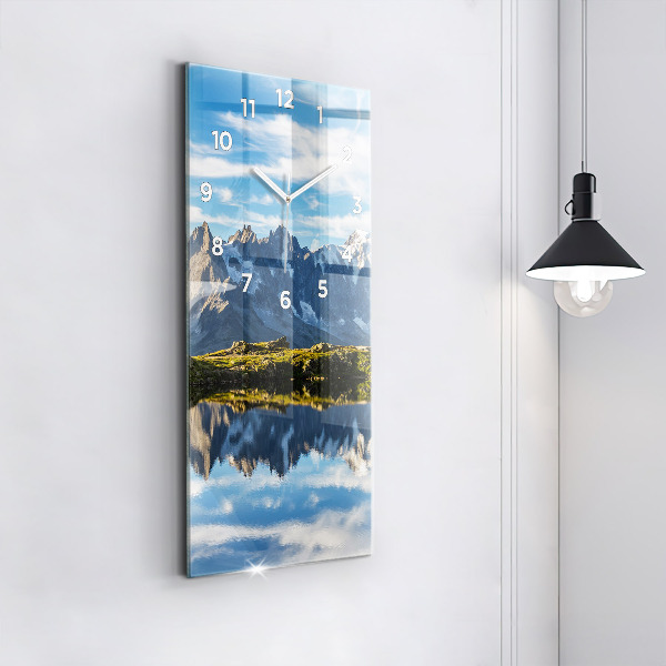 Modern vertical wall clock Chamonix Valley, French Alps