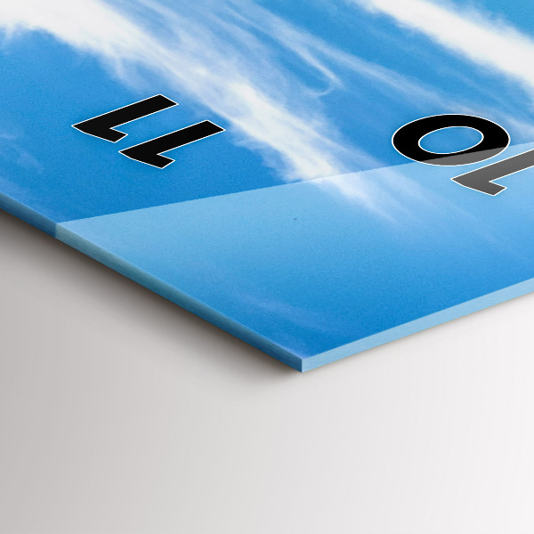 Modern vertical wall clock Chamonix Valley, French Alps