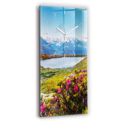 Modern vertical wall clock Mont Blanc Glacier Chamonix