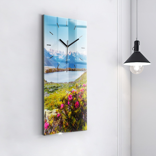 Modern vertical wall clock Mont Blanc Glacier Chamonix