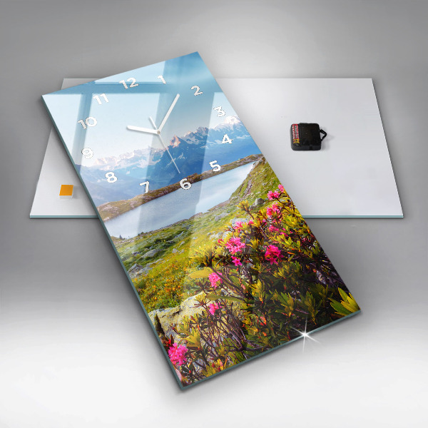 Modern vertical wall clock Mont Blanc Glacier Chamonix