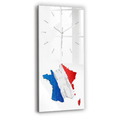 Modern vertical wall clock Flag of France