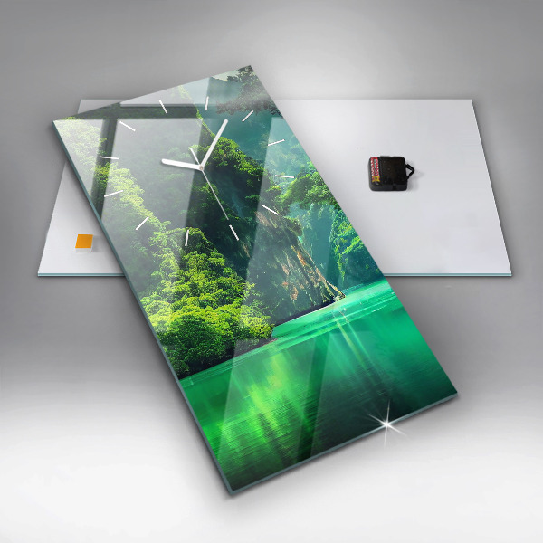 Modern vertical wall clock Thailand's natural landscape