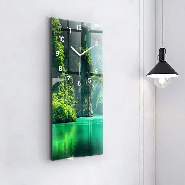 Modern vertical wall clock Thailand's natural landscape