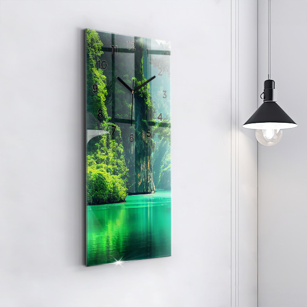 Modern vertical wall clock Thailand's natural landscape