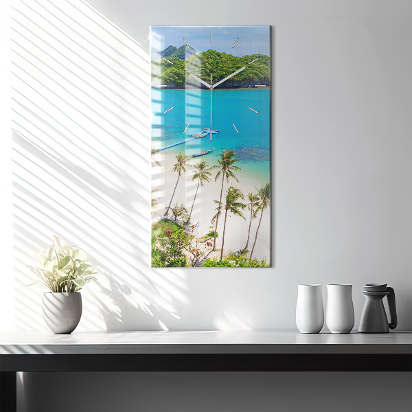 Modern vertical wall clock National Park Thailand