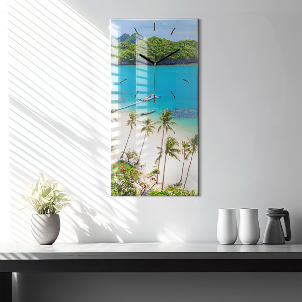Modern vertical wall clock National Park Thailand
