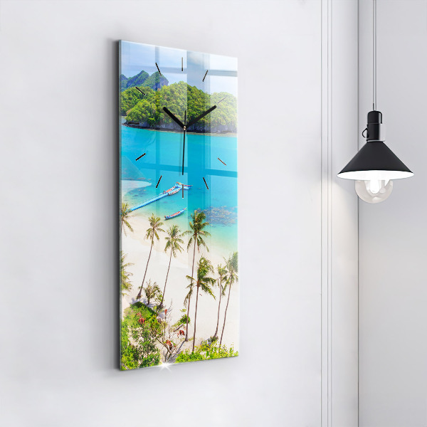 Modern vertical wall clock National Park Thailand