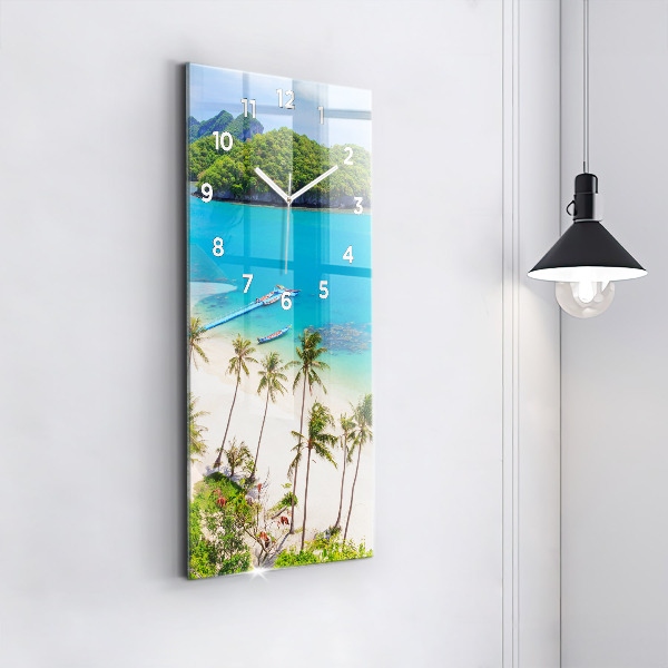 Modern vertical wall clock National Park Thailand