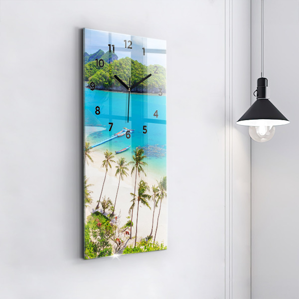 Modern vertical wall clock National Park Thailand