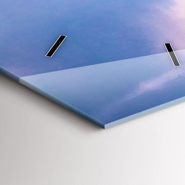 Modern vertical wall clock Geyser on the island of Iceland