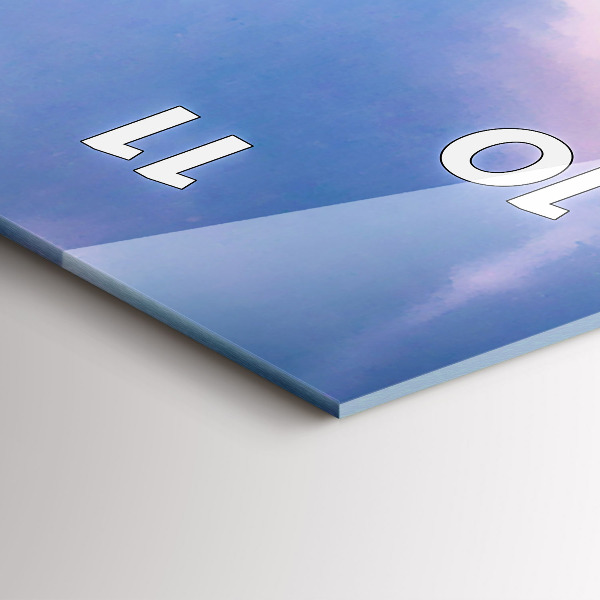 Modern vertical wall clock Geyser on the island of Iceland