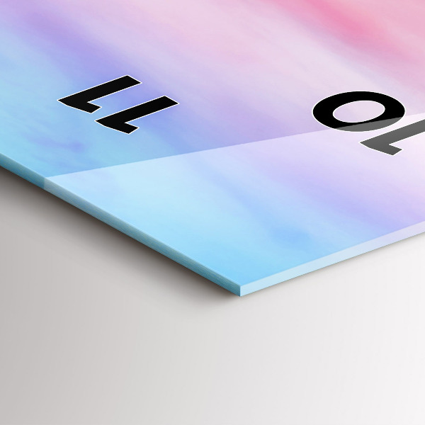 Modern vertical wall clock Mountain view Iceland