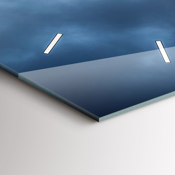 Modern vertical wall clock Landscape with a waterfall