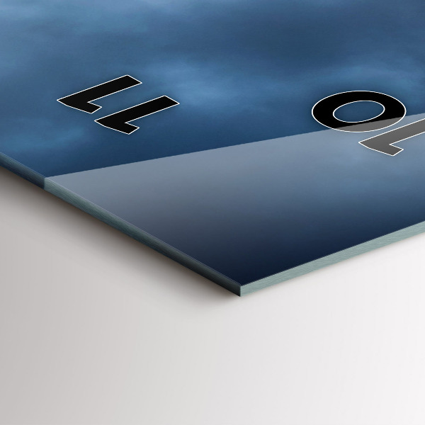 Modern vertical wall clock Landscape with a waterfall