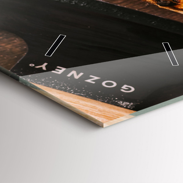 Modern vertical wall clock Italian pizza