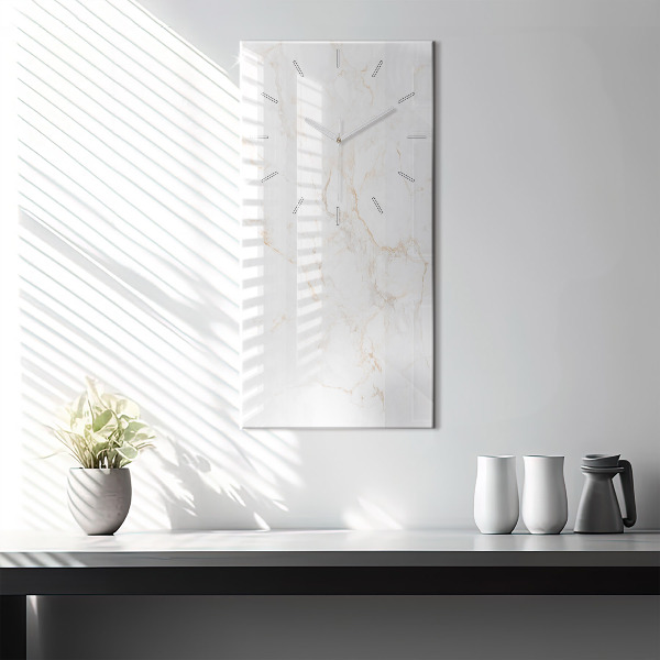 Modern vertical wall clock Elegant marble