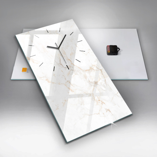 Modern vertical wall clock Elegant marble
