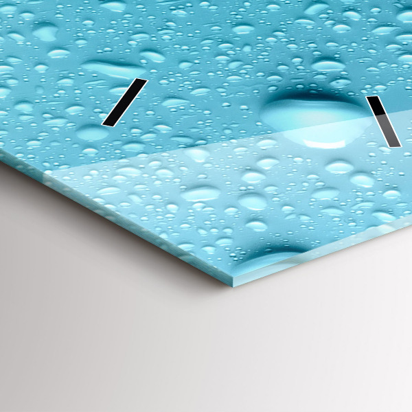 Modern vertical wall clock Water drops on glass