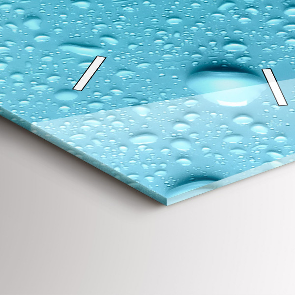 Modern vertical wall clock Water drops on glass