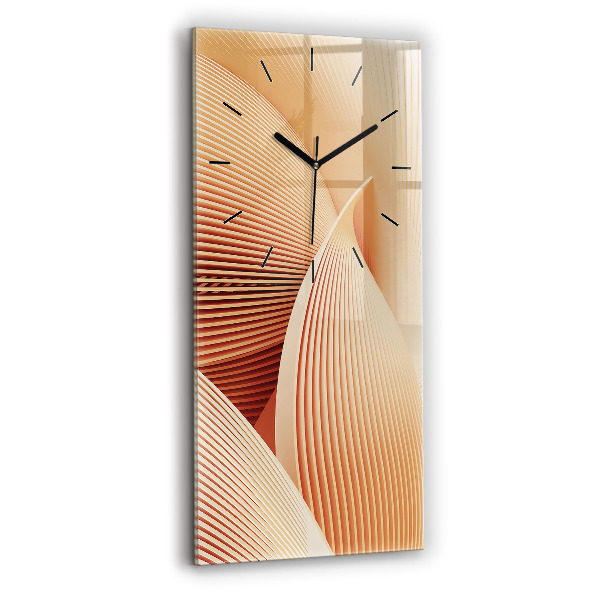 Modern vertical wall clock Abstract wave pattern