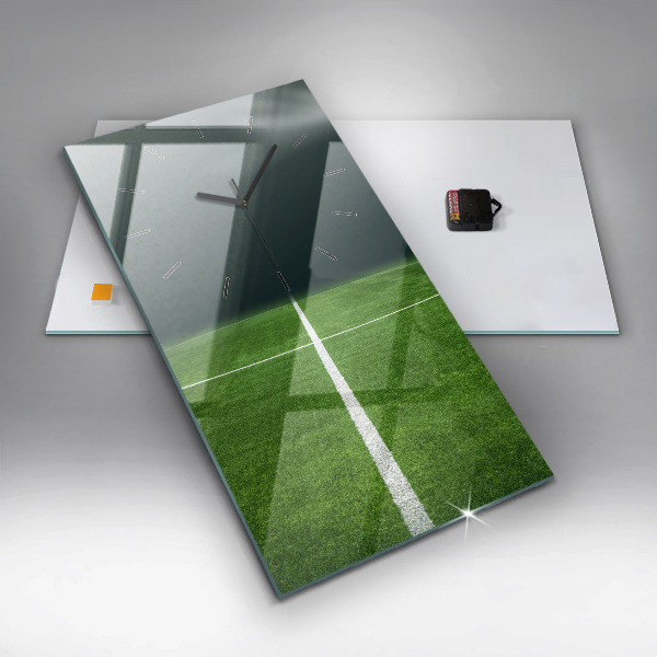 Modern vertical wall clock Football pitch