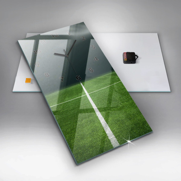 Modern vertical wall clock Football pitch