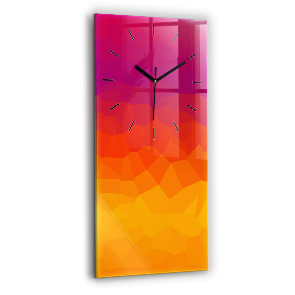 Modern vertical wall clock Colorful abstraction