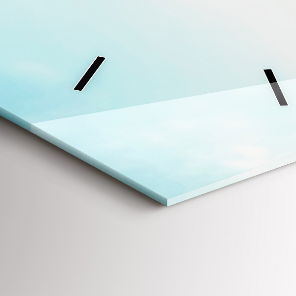 Modern vertical wall clock Boats on the lake