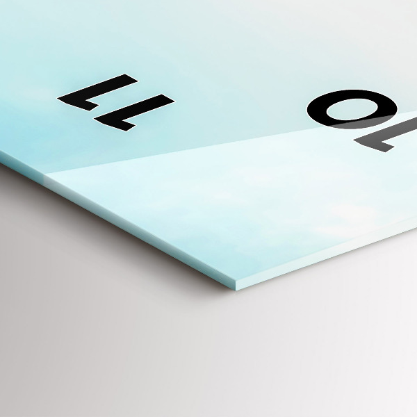 Modern vertical wall clock Boats on the lake