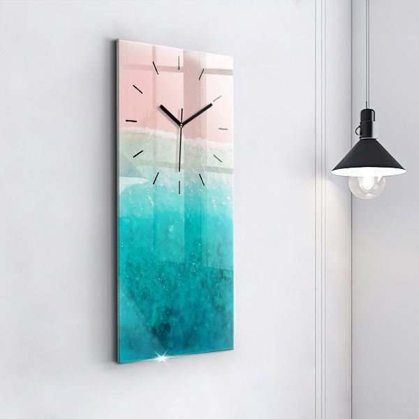Modern vertical wall clock Beach sea sand