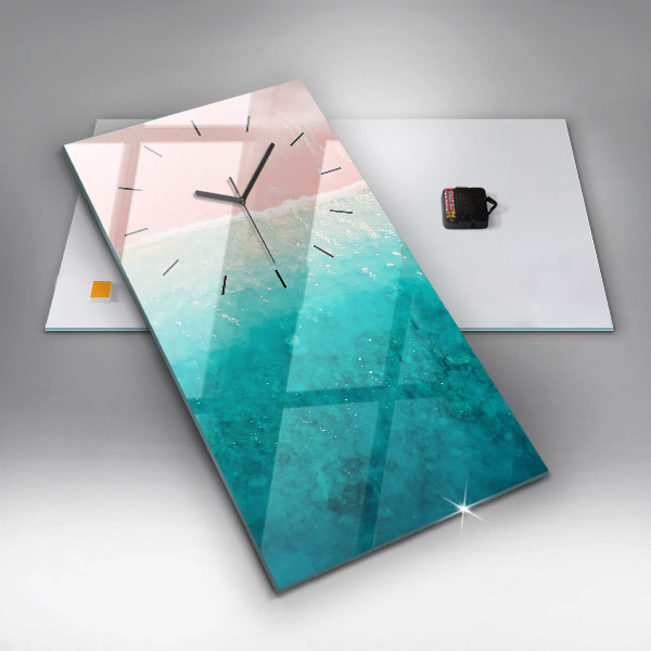 Modern vertical wall clock Beach sea sand