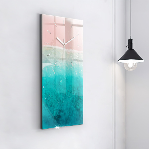 Modern vertical wall clock Beach sea sand