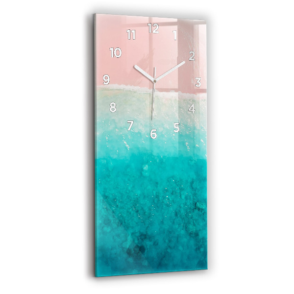 Modern vertical wall clock Beach sea sand