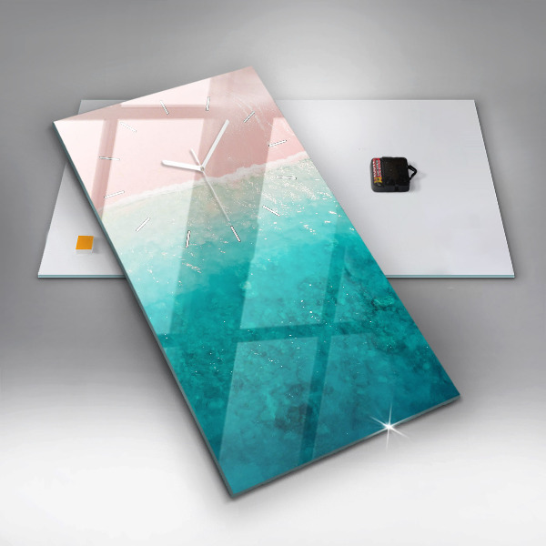 Modern vertical wall clock Beach sea sand