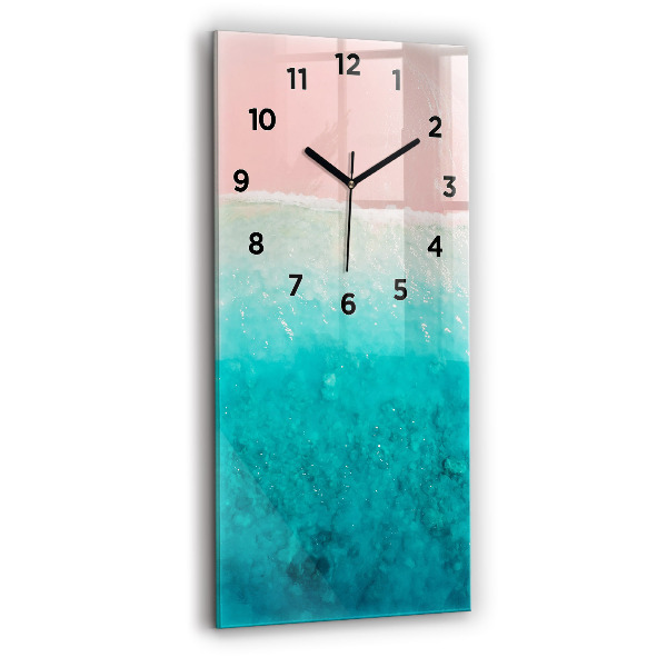 Modern vertical wall clock Beach sea sand